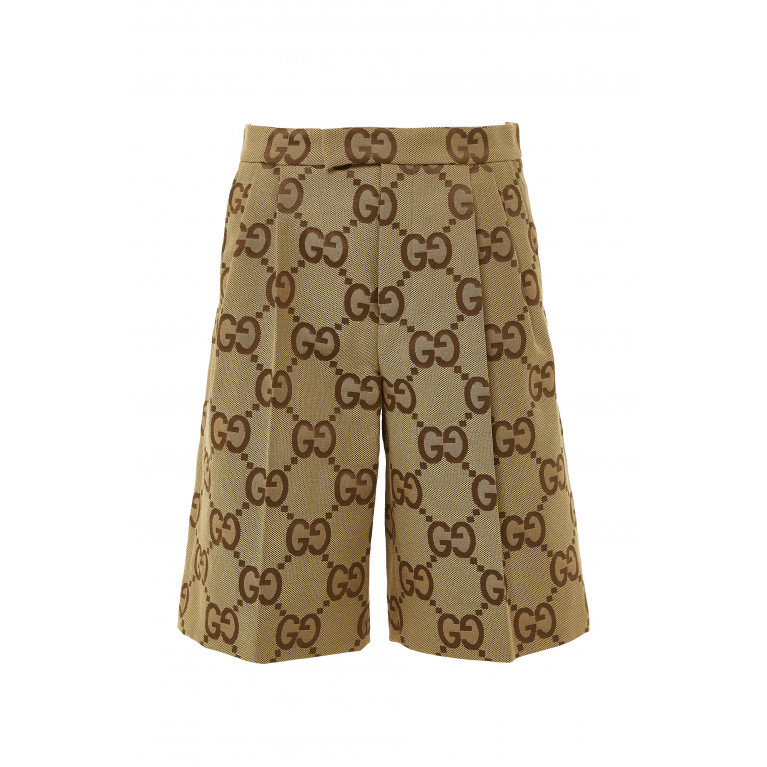 Gucci- Jumbo GG Canvas Shorts Brown