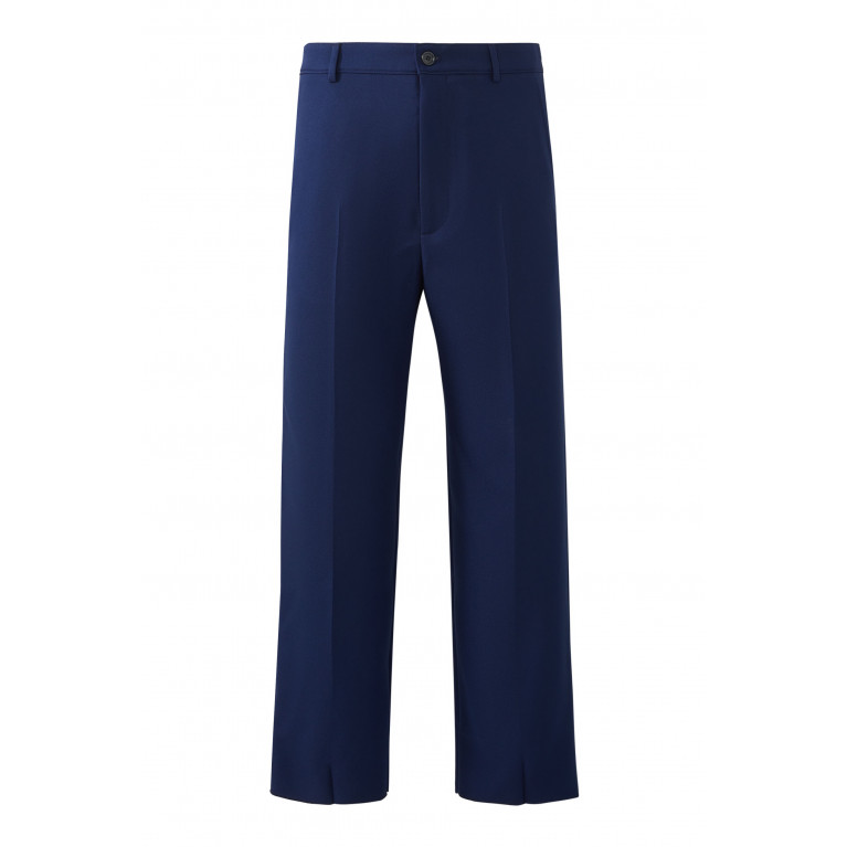 Gucci- Fluid Drill Cropped Pants Blue