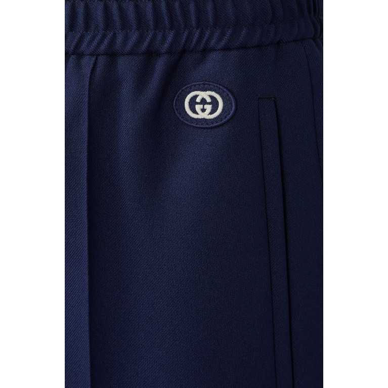 Gucci- Interlocking G Logo Pants Blue