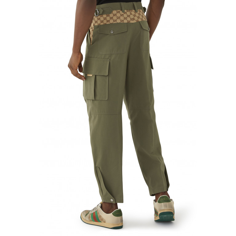 Gucci- Cargo Cotton Pants Green