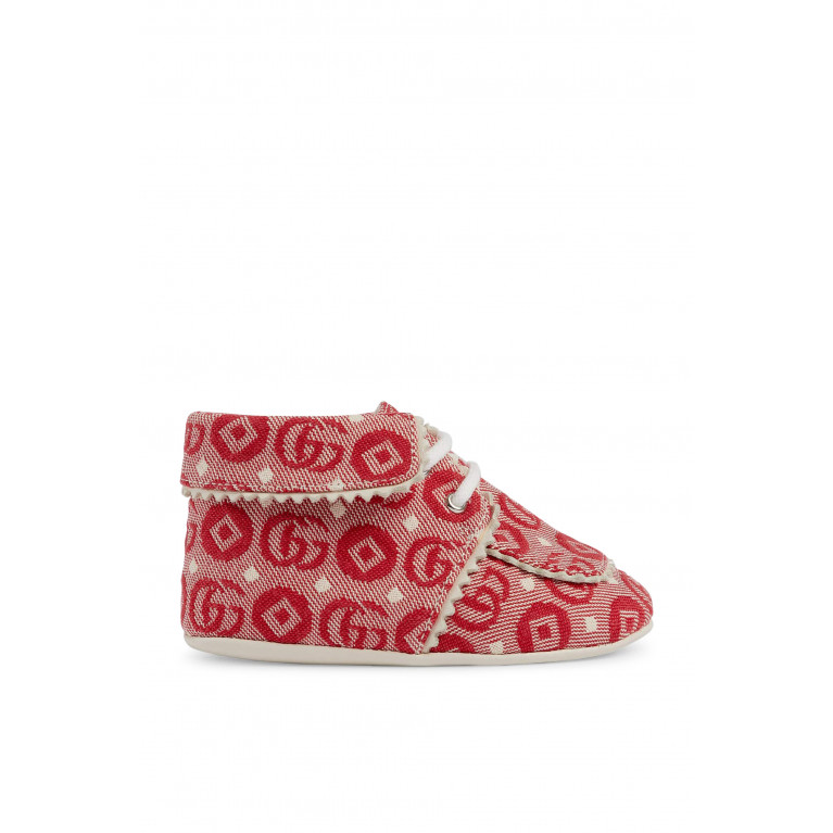 Gucci- Kids Baby Double G Moccasins Red