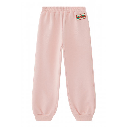 Gucci- Kids Label Jogging Trousers Pink