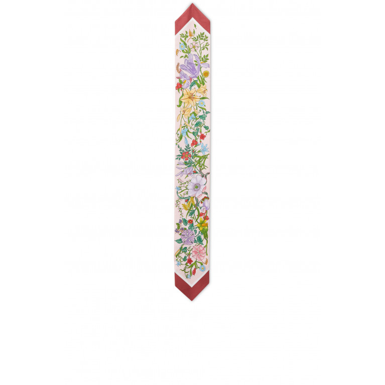 Gucci- Floral Print Neck Bow Pink