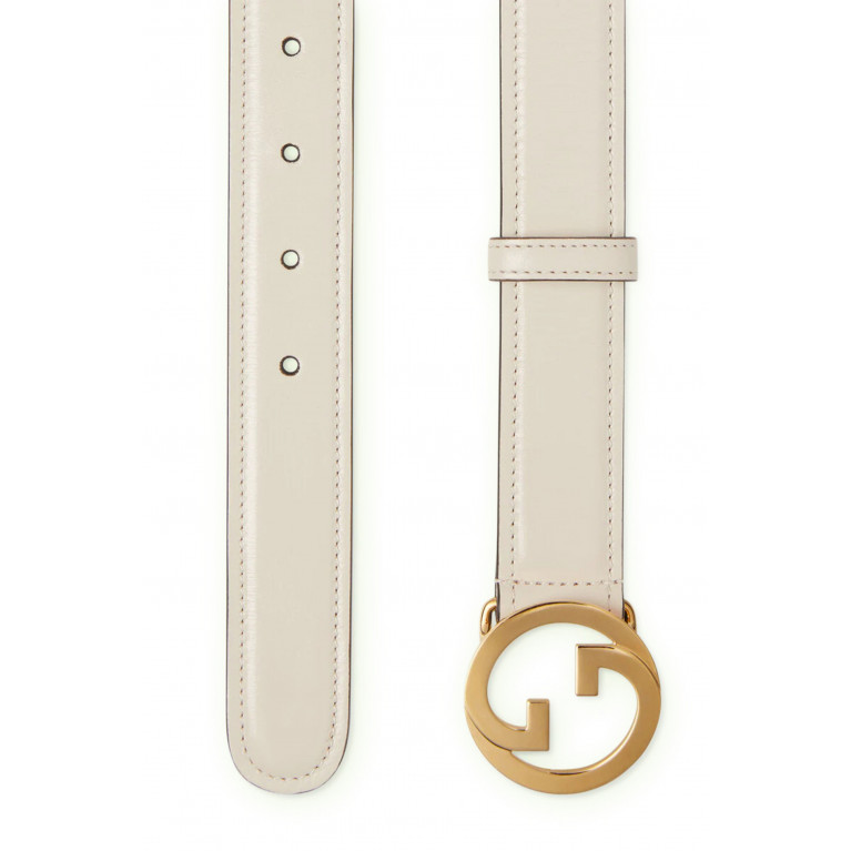 Gucci- Blondie Leather Belt White
