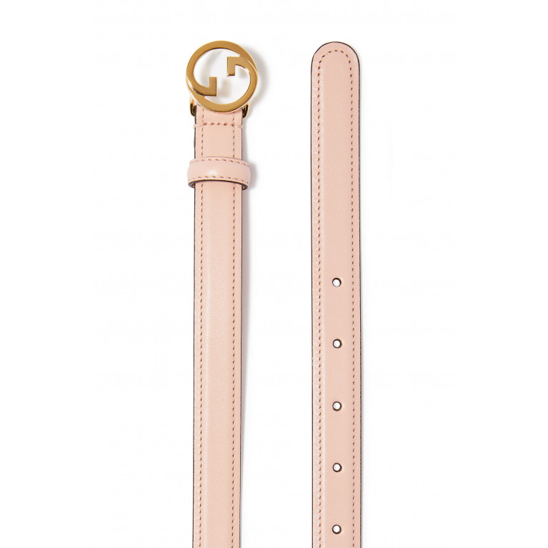 Gucci- Blondie Thin Leather Belt Light Pink