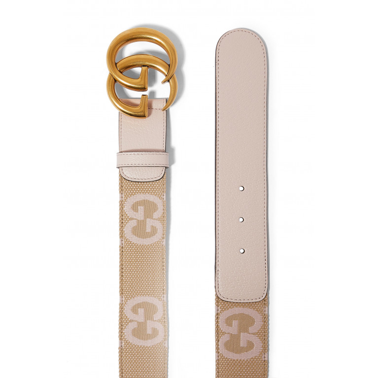 Gucci- GG Marmont Jumbo Leather Belt Pink/Beige