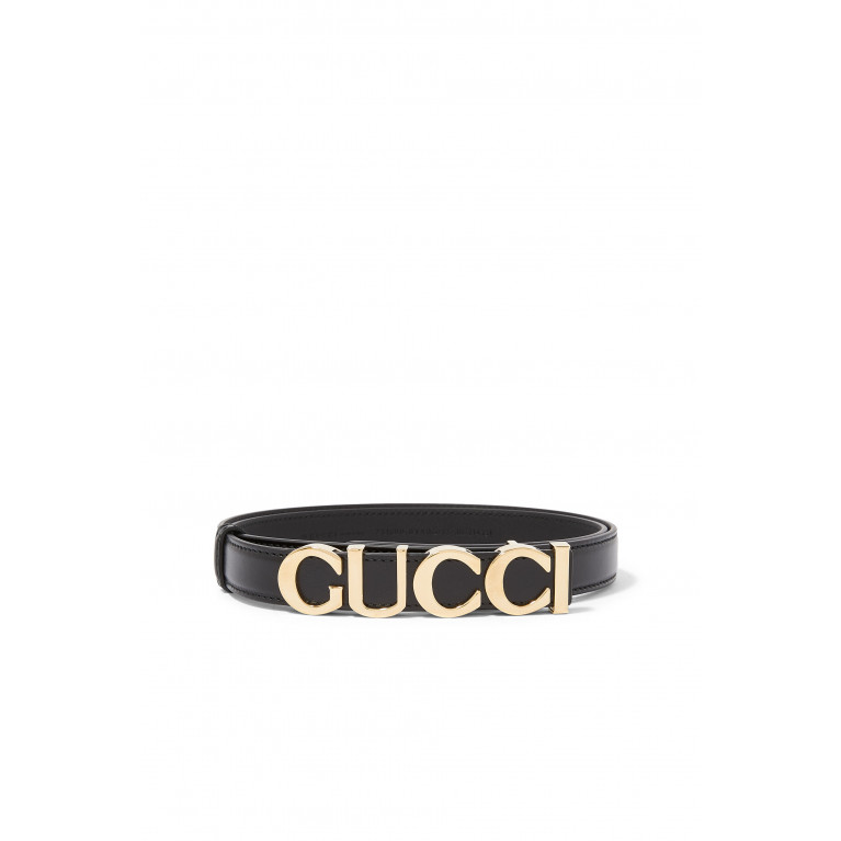 Gucci- Logo Hardware Belt Black
