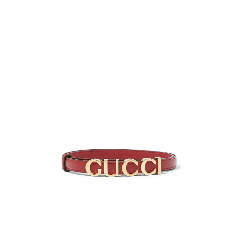 Gucci- Logo Hardware Belt Red