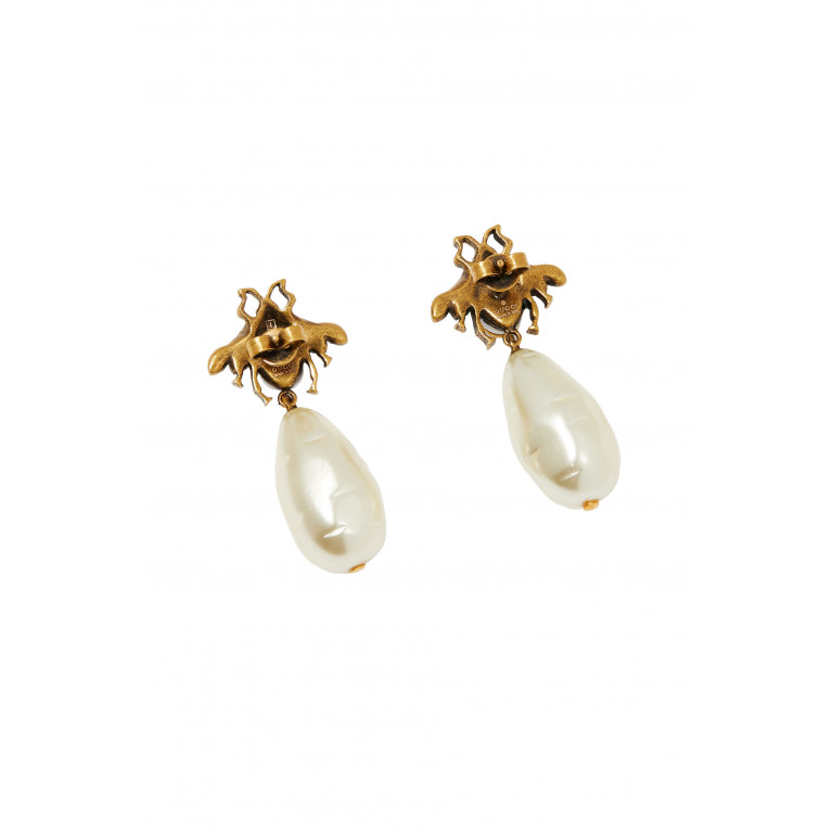 Gucci- Pearl Bee Earrings Gold