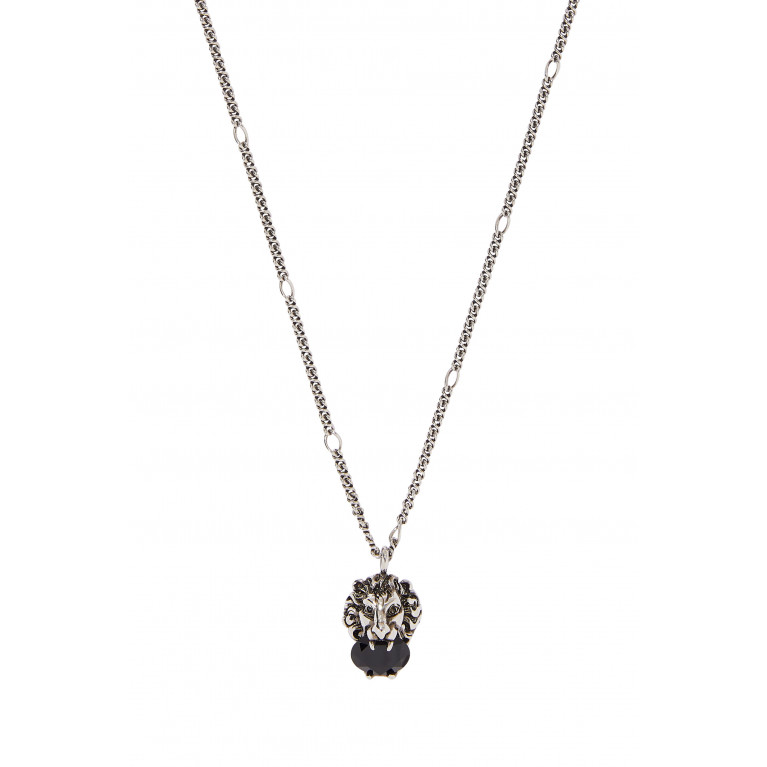 Gucci- Lion Head Necklace Silver