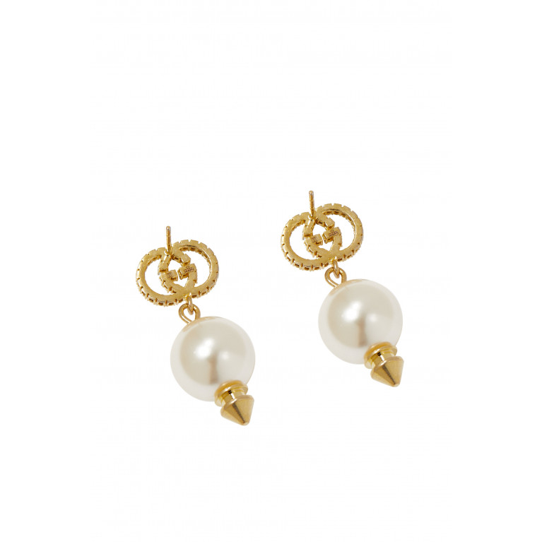 Gucci- Pearl G Earrings Gold