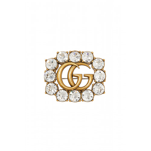 Gucci- Double G Brooch Gold