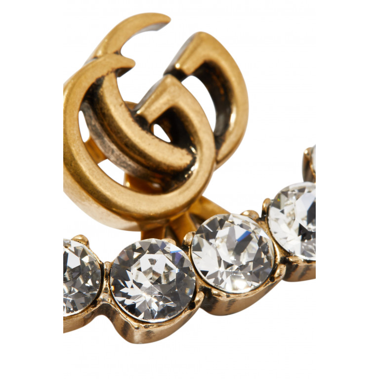 Gucci- Crystal Double G Earring Gold