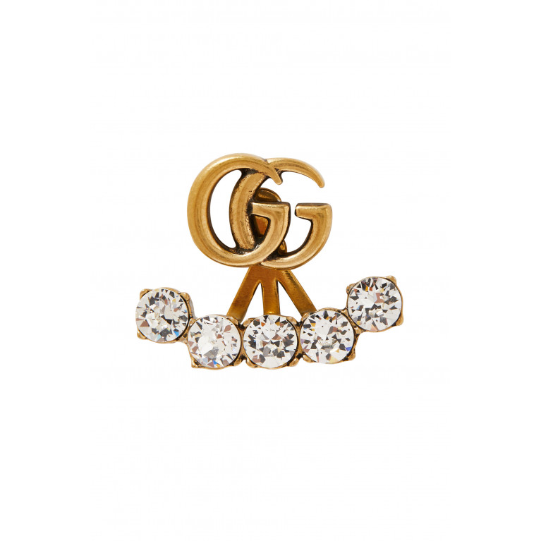 Gucci- Crystal Double G Earring Gold
