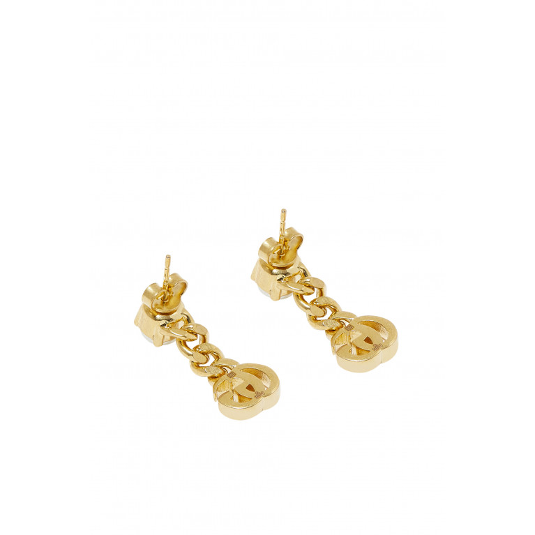Gucci- Pearl Double G Earrings Gold