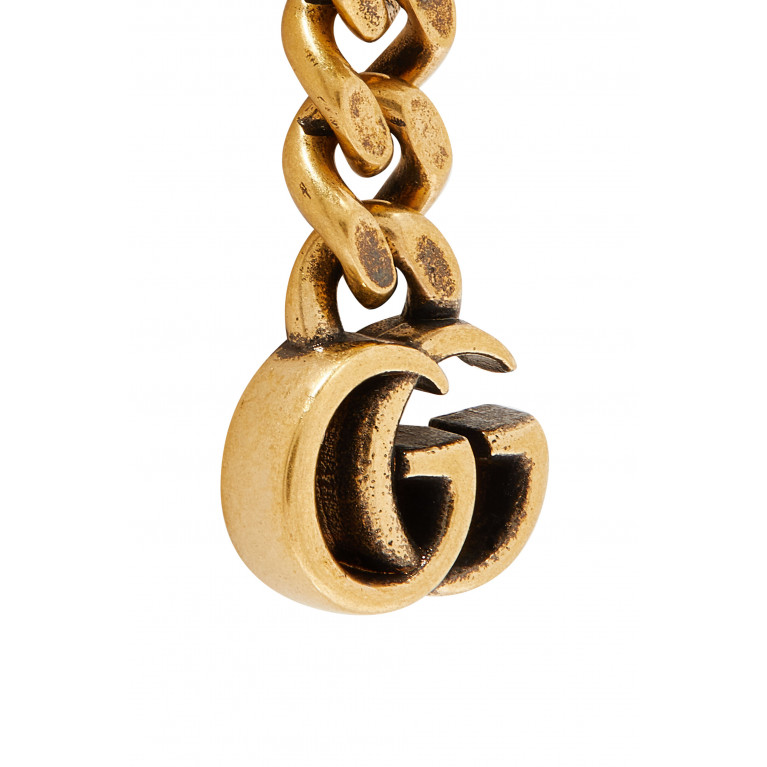 Gucci- Crystal Double G Earrings Gold