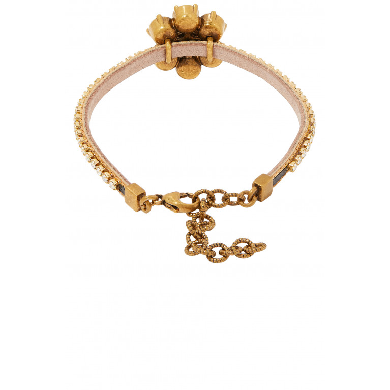Gucci- Crystal Double G Bracelet Gold