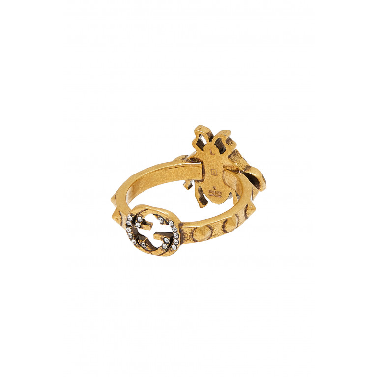 Gucci- Bee Ring With Interlocking G Gold