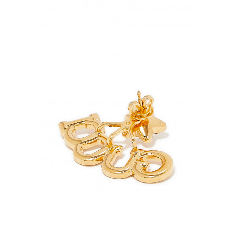 Gucci- Single Earring With Gucci Script Gold