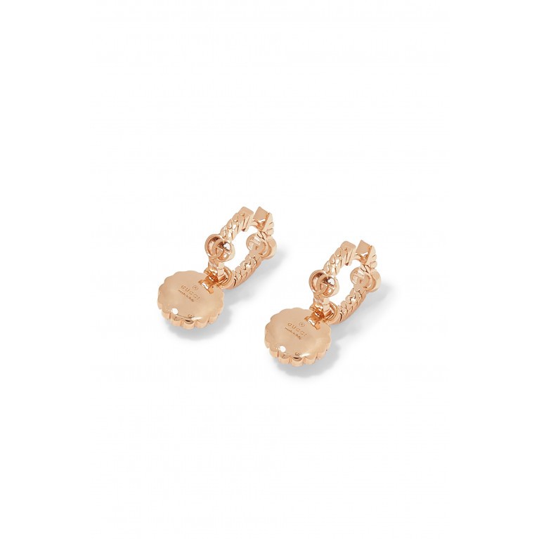 Gucci- Double G Flower Hoop Earrings Gold