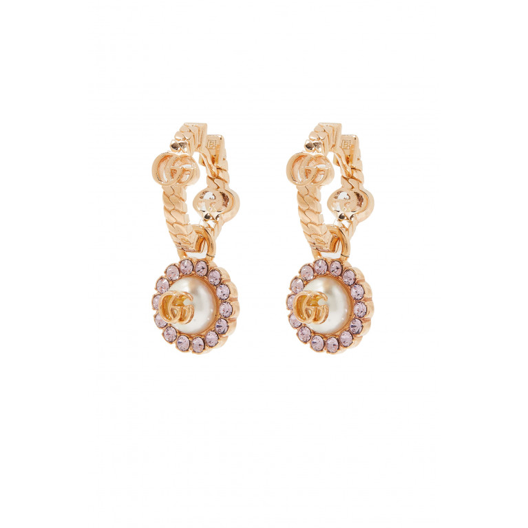 Gucci- Double G Flower Hoop Earrings Gold