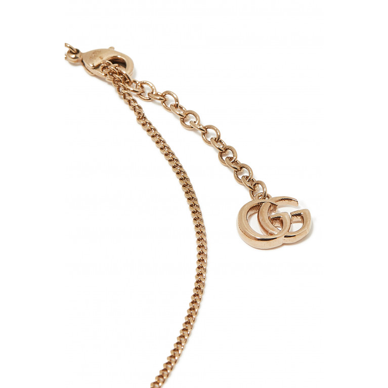 Gucci- Double G Necklace, Gold-Plated Metal & Crystals Gold