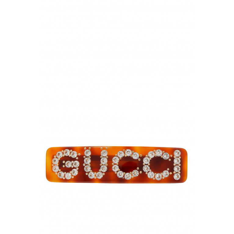 Gucci- Crystal Single Hair Clip Orange