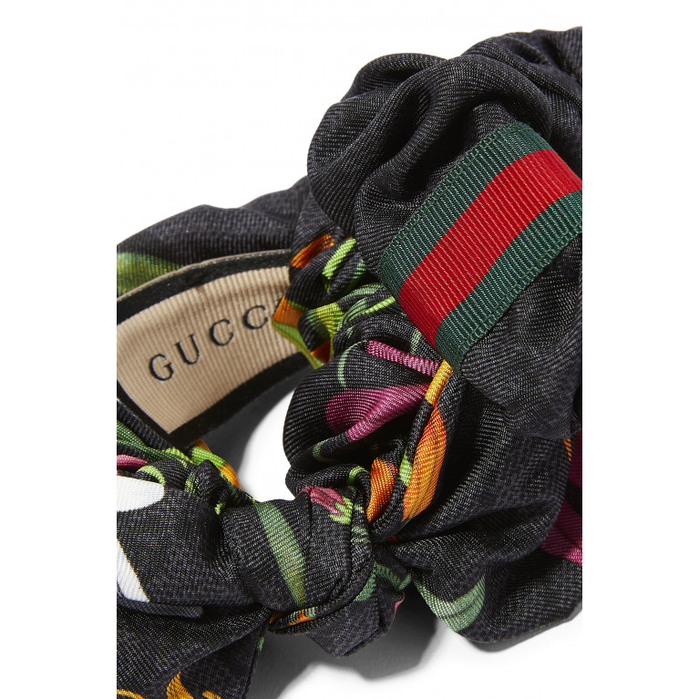 Gucci- Silk GG Scrunchie, Set of 2 Black