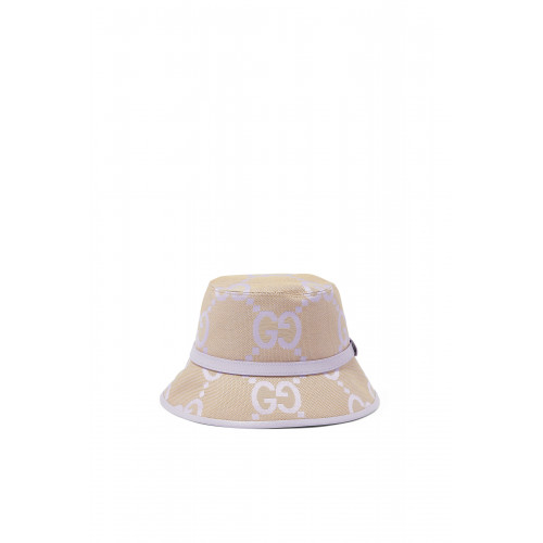 Gucci- Jumbo GG Bucket Hat Beige/Lilac