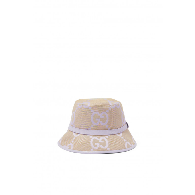 Gucci- Jumbo GG Bucket Hat Beige/Lilac