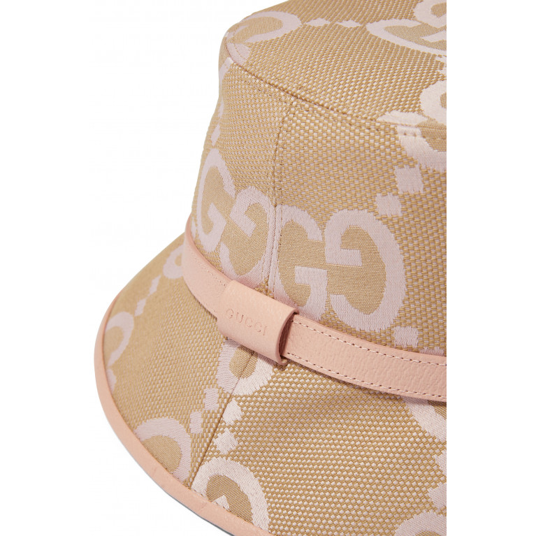 Gucci- Jumbo GG Bucket Hat Beige/Pink