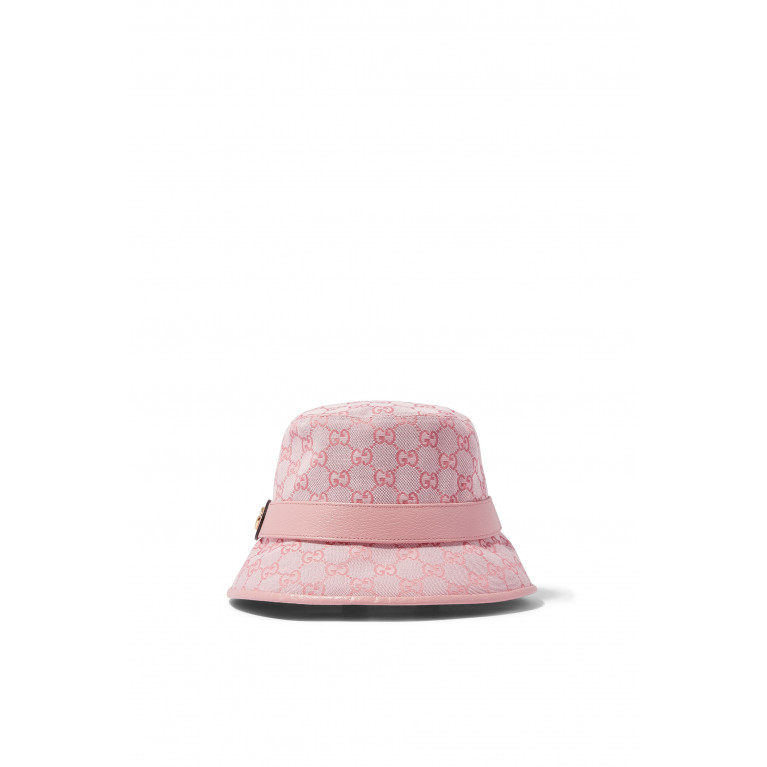 Gucci- GG Canvas Bucket Hat Pink