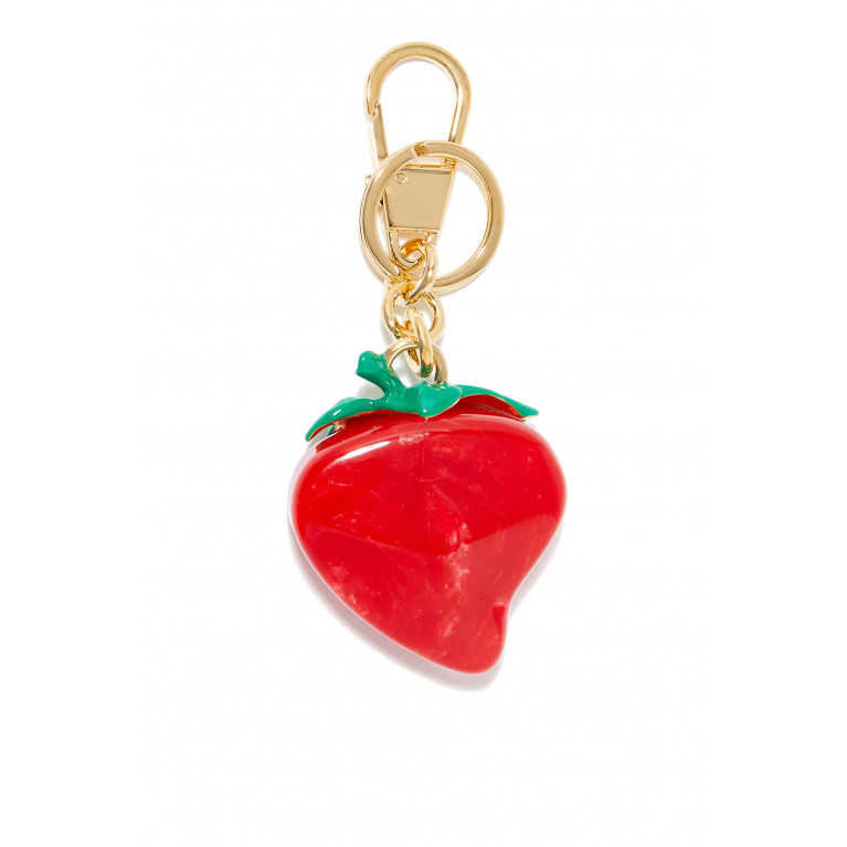 Gucci- Bee Strawberry-Shaped Keychain Red