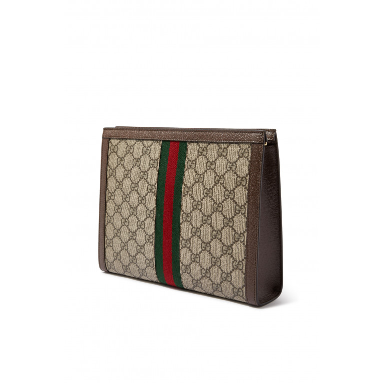 Gucci- Ophidia Logo Pouch Brown