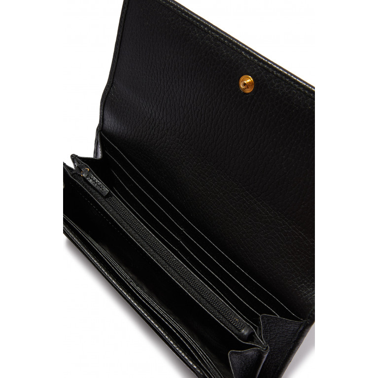 Gucci- GG Marmont Leather Continental Wallet Black