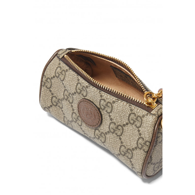 Gucci- Coin Purse With Double G Strawberry Brown