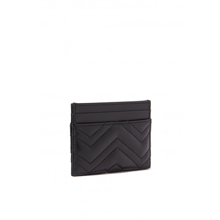 Gucci- GG Marmont Matelassé Leather Card Case Black