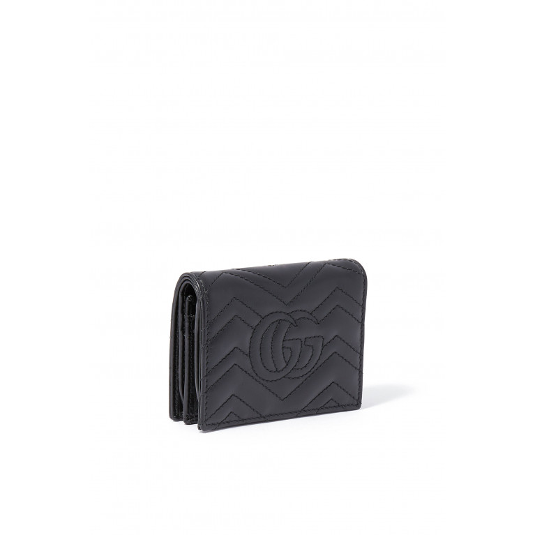Gucci- GG Marmont Matelassé Leather Wallet Black