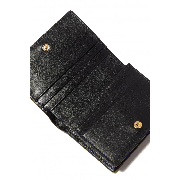 Gucci- GG Matelassè Card Case Black