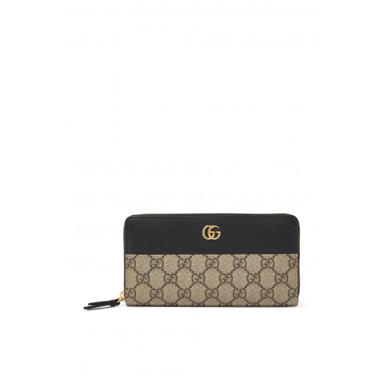 Gucci- GG Marmont Zip Around Wallet Black