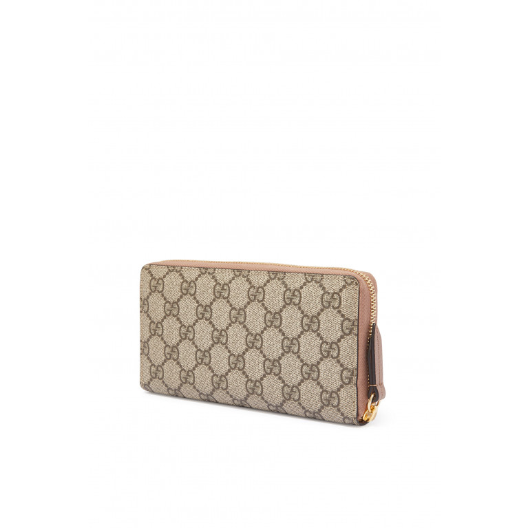 Gucci- GG Marmont Zip Around Wallet Pink