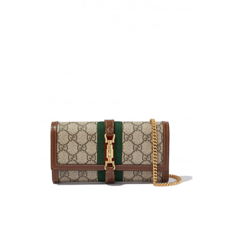 Gucci- Jackie 1961 Chain Wallet Brown