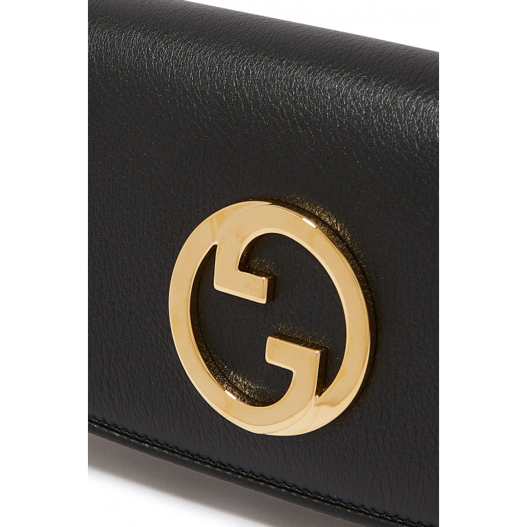 Gucci- Blondie Continental Chain Wallet Black