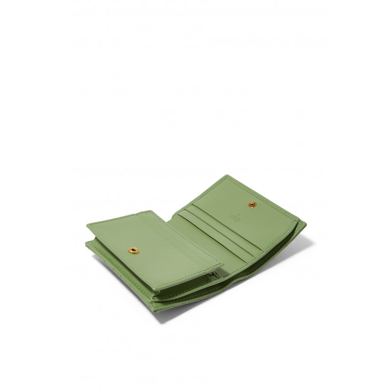 Gucci- GG Marmont Matelassé Card Case Wallet Green