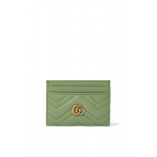Gucci- GG Marmont Matelassé Leather Card Case Green
