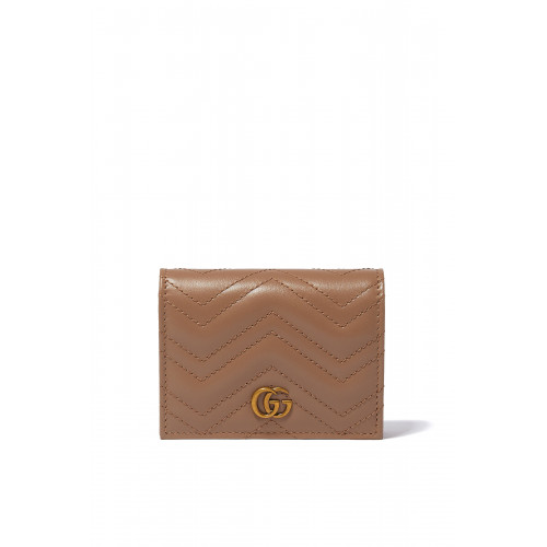 Gucci- GG Marmont Matelassé Leather Wallet Beige