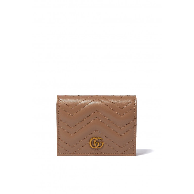 Gucci- GG Marmont Matelassé Leather Wallet Beige