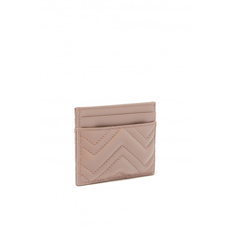 Gucci- GG Marmont Matelassé Leather Card Case Beige