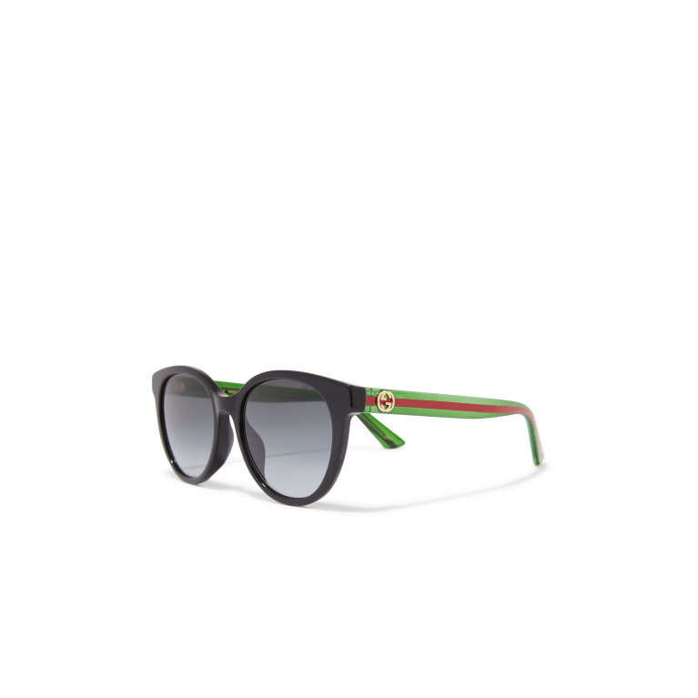 Gucci- Round Frame Sunglasses Black