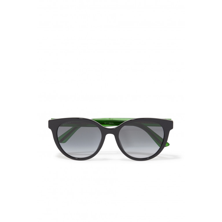Gucci- Round Frame Sunglasses Black